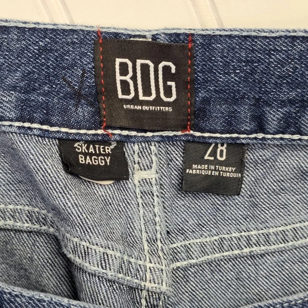 BDG Urban Outfitters Jeans Womens 28 Skater Baggy Wide Leg High Rise Cargo 32x31